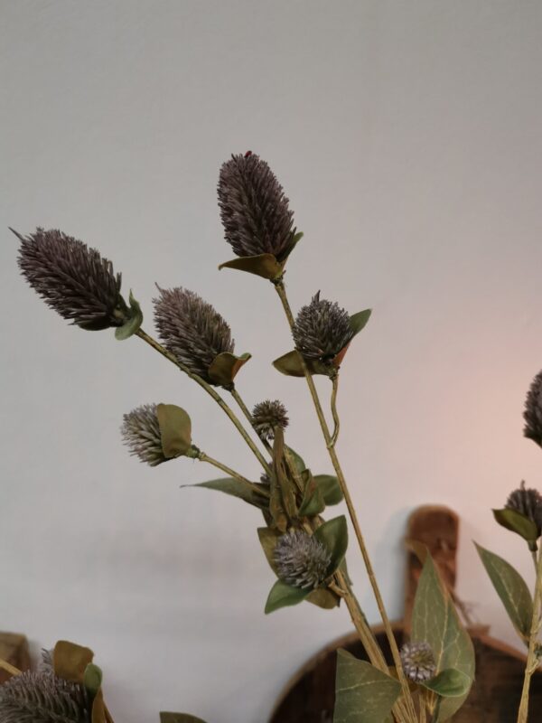 Kunstbloem Gomphrena Spray Paars