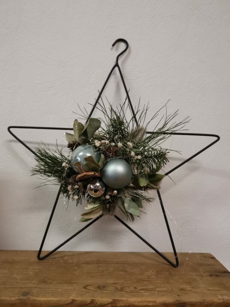 Kerstster met turquoise kerstballen Woondecoratie & Groendecoratie